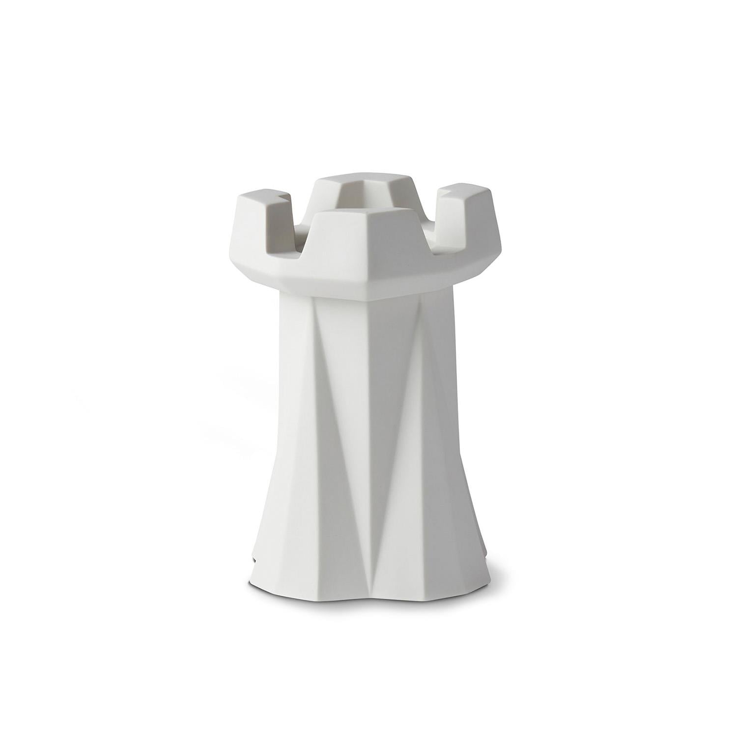 Chess Rook Candle Holder Ivory