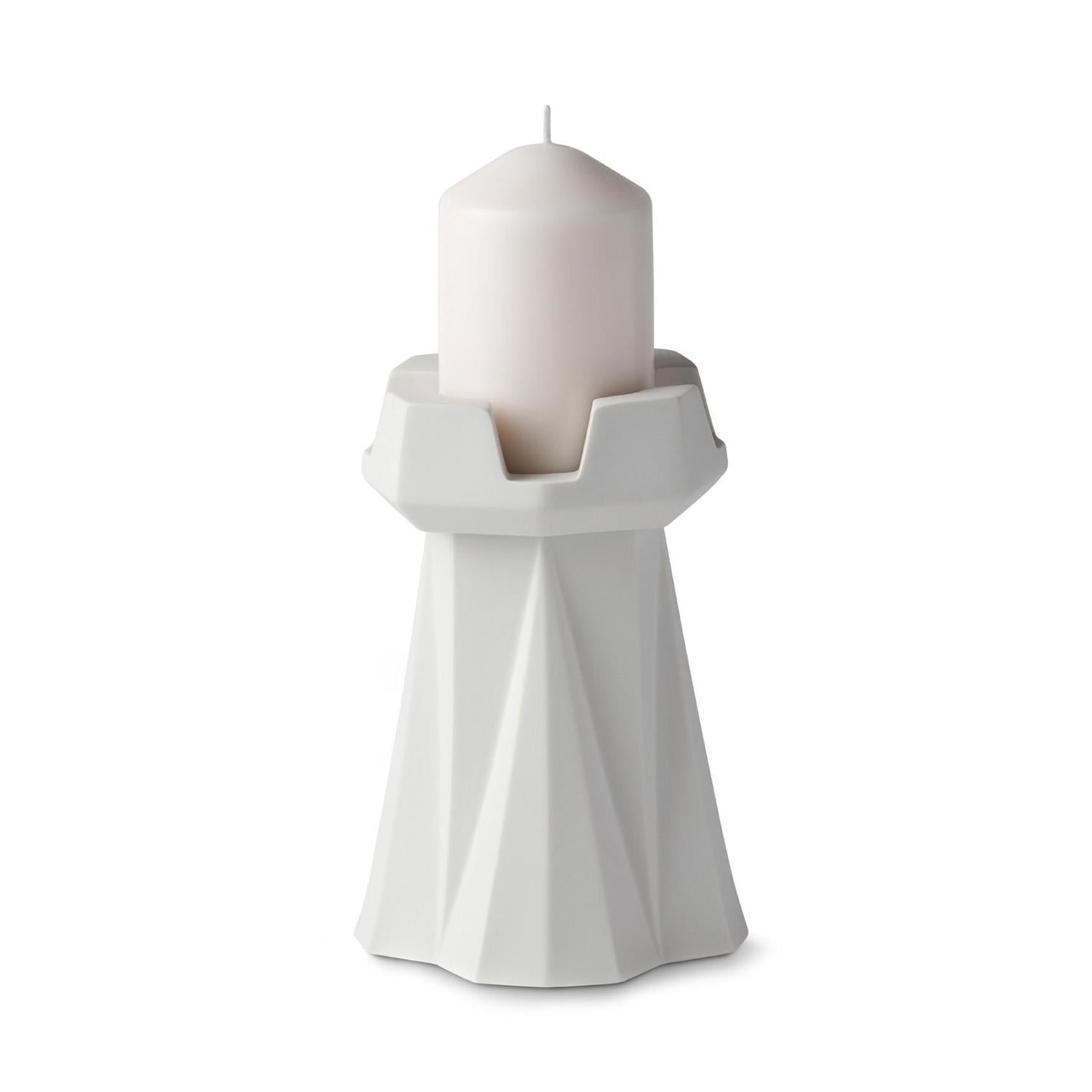 Chess Rook Candle Holder Ivory