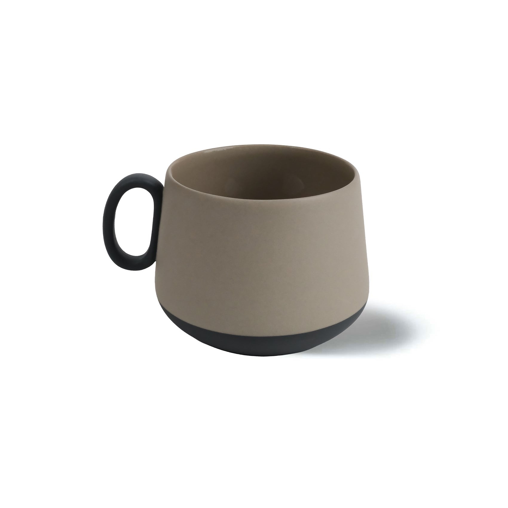 Tube Kahve/Çay Fincanı 250ml Çift Renk Siyah & Taş