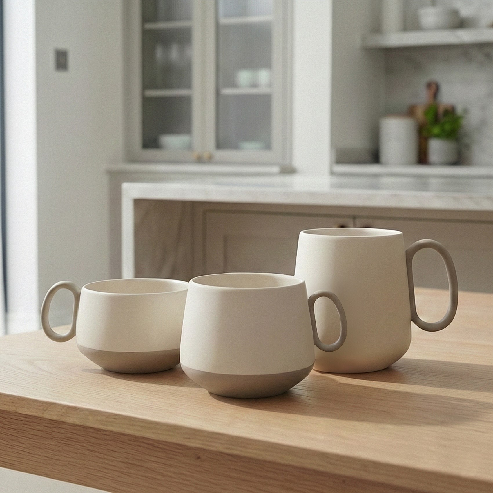 Tube Coffee/Tea Cup 250 ml Double Colour Rock & Ivory