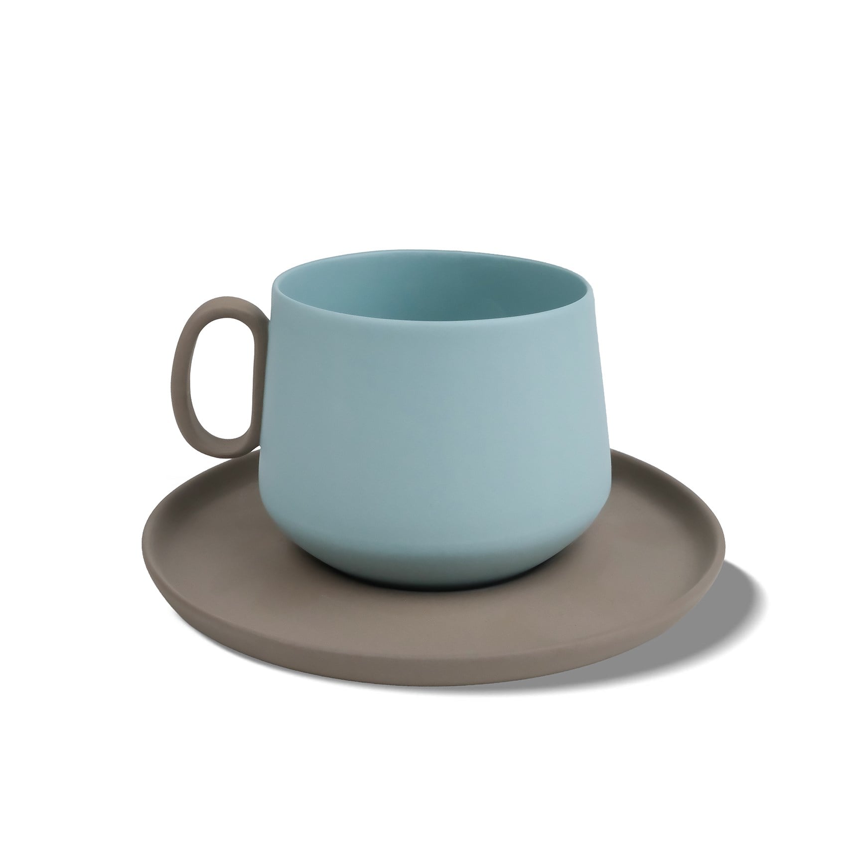Tube Tabaklı Kahve/Çay Fincanı 250 ml Taş - Aqua