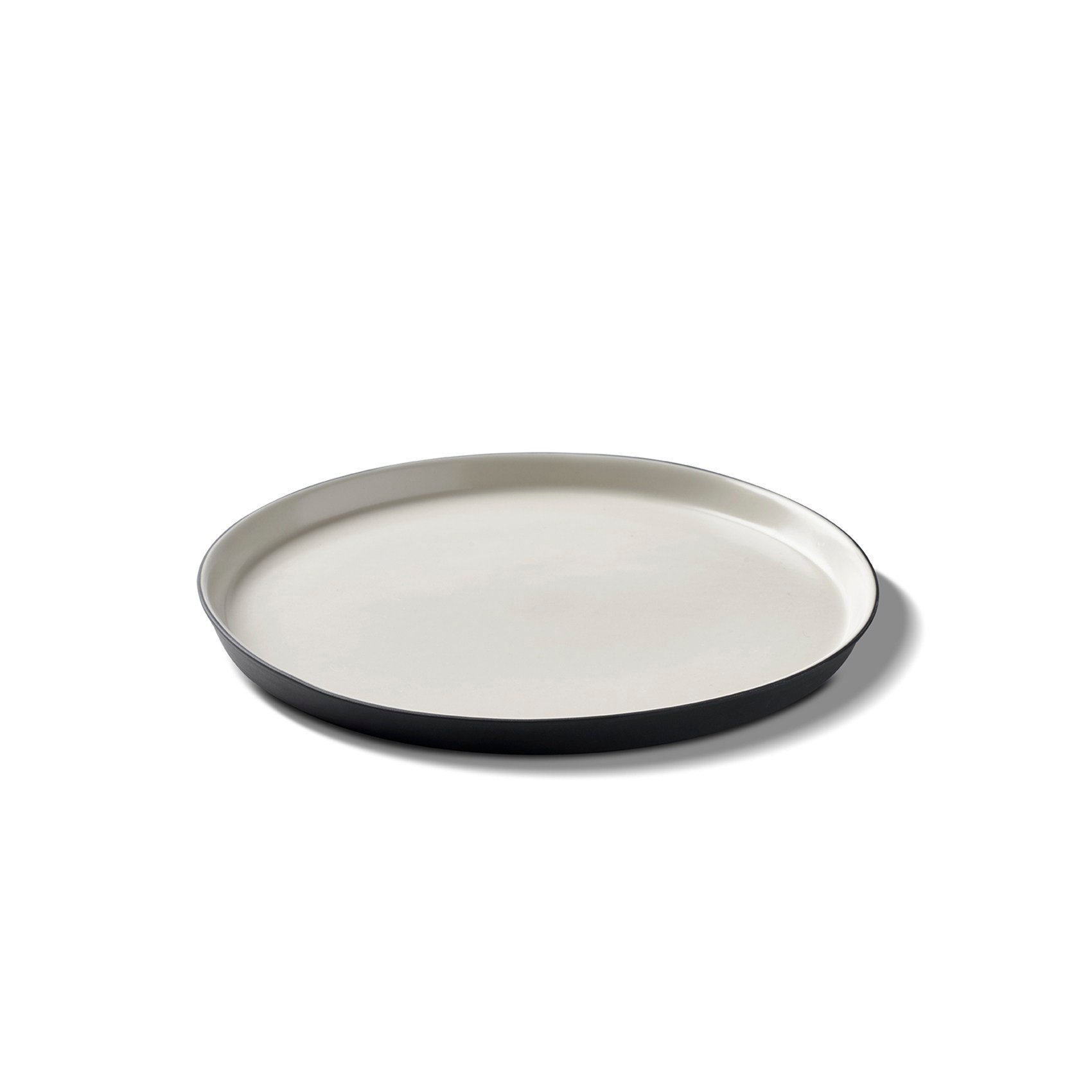 Round Starter Plate Double Colour 22,5 cm Black & Ivory