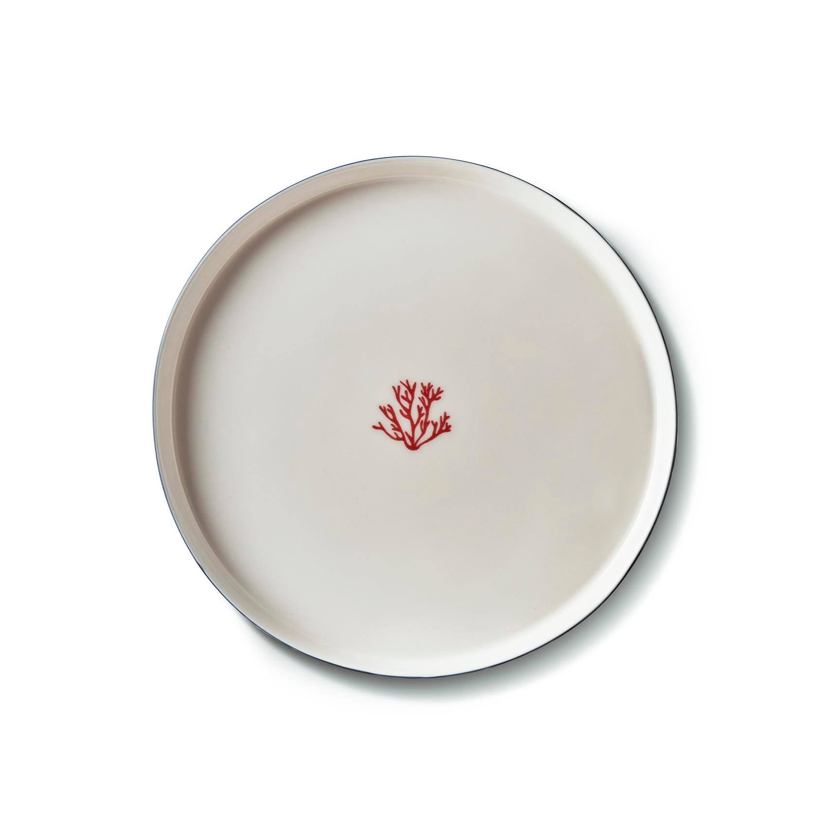 Round Starter Plate Red Coral