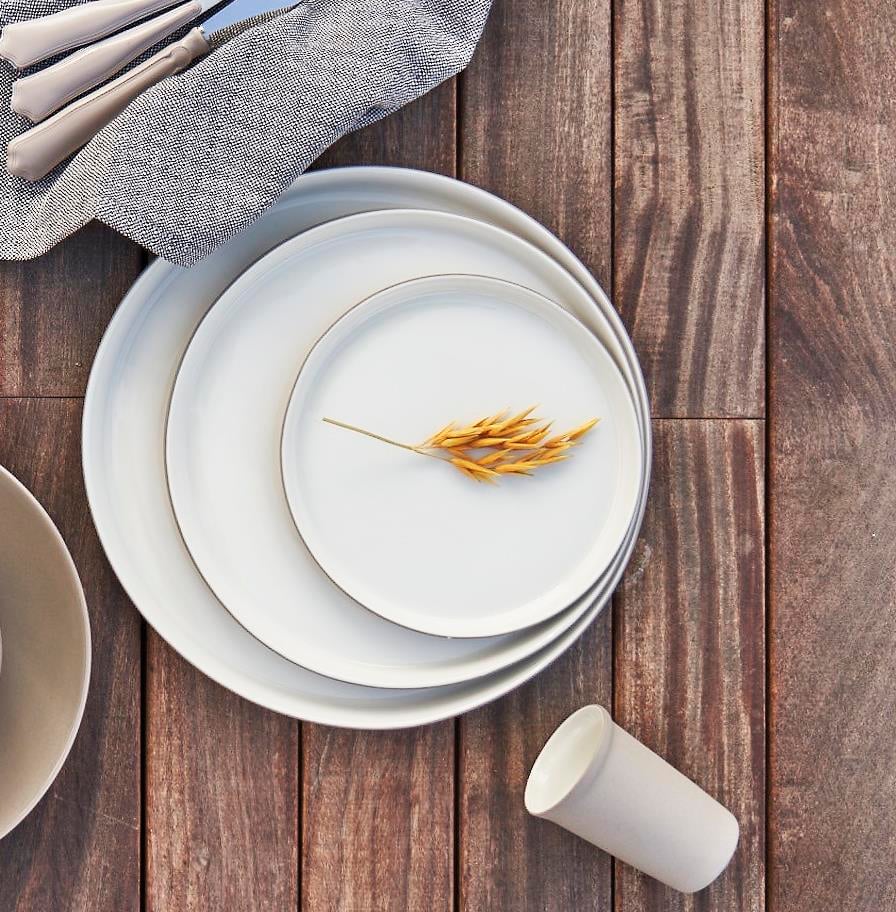 Round Plate Set Rock & Ivory