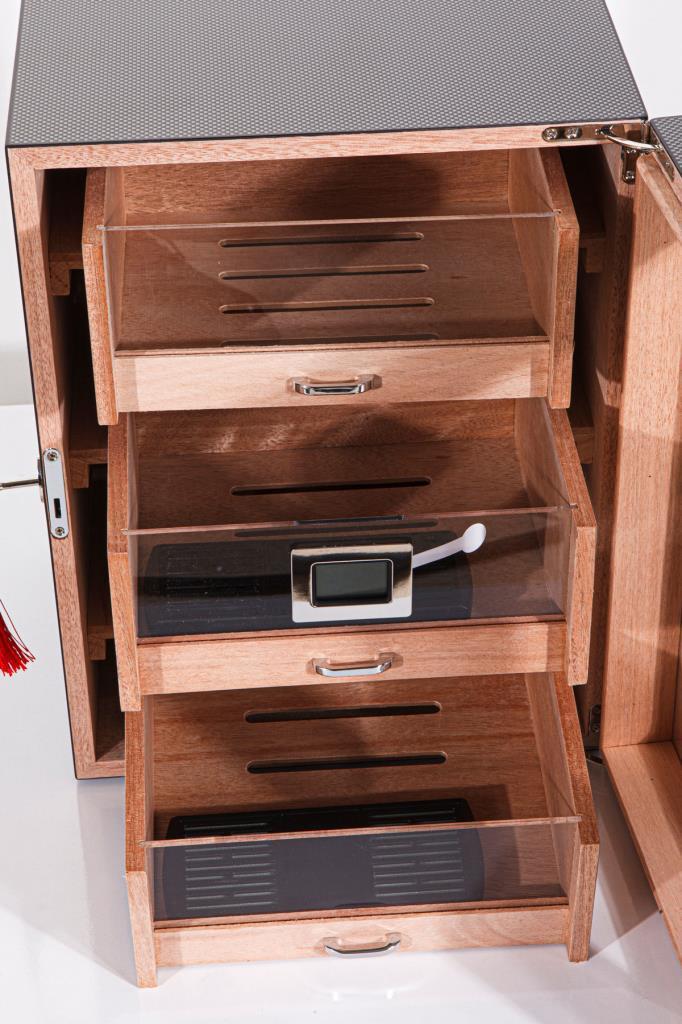 Clorinda 3 Çekmeceli Sedir Humidor Puro Kutusu