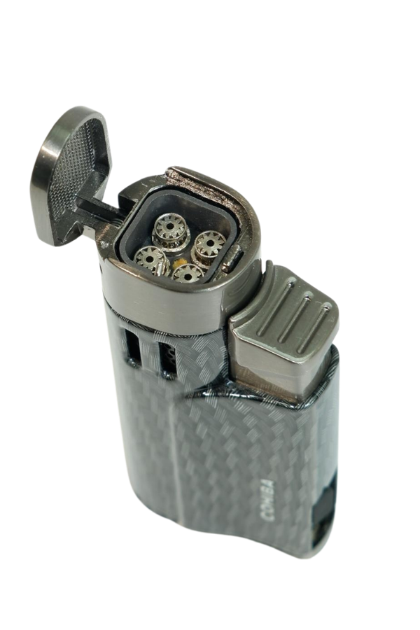 Cohiba 4 Torch Pürmüz Delicili Karbon Desenli Metal Puro Çakmağı