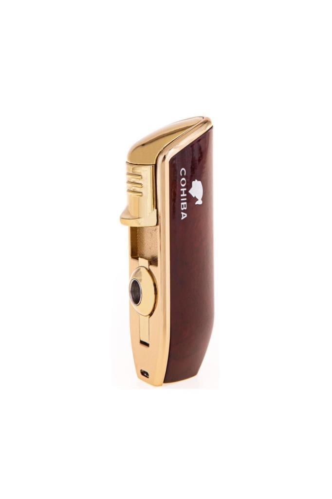 Cohiba Bordo Üç Torch Çakmak ve Bodega Premium Gazli Bütan Gaz 100ml Seti