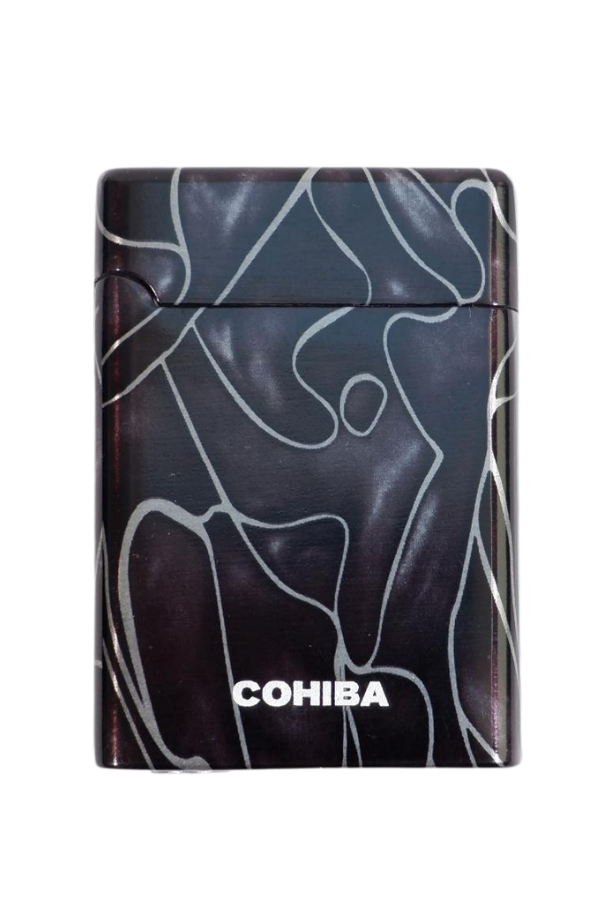 Cohiba Çift Torch Pürmüz Desenli Metal Puro Çakmağı