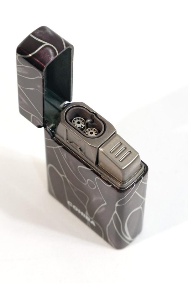 Cohiba Çift Torch Pürmüz Desenli Metal Puro Çakmağı