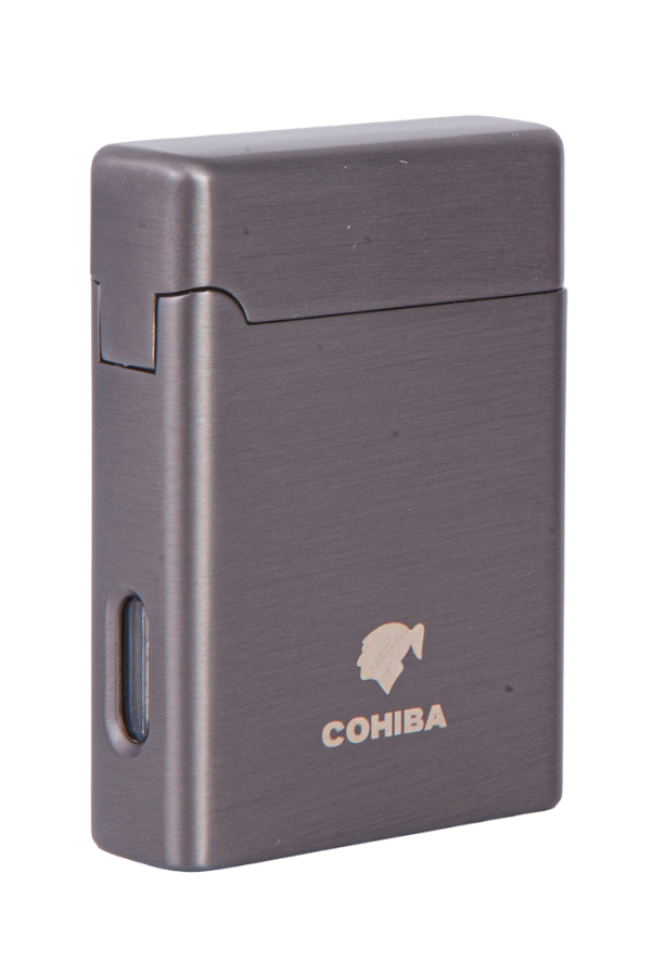 Cohiba Çift Torch Pürmüz Gunmetal Metal Puro Çakmağı