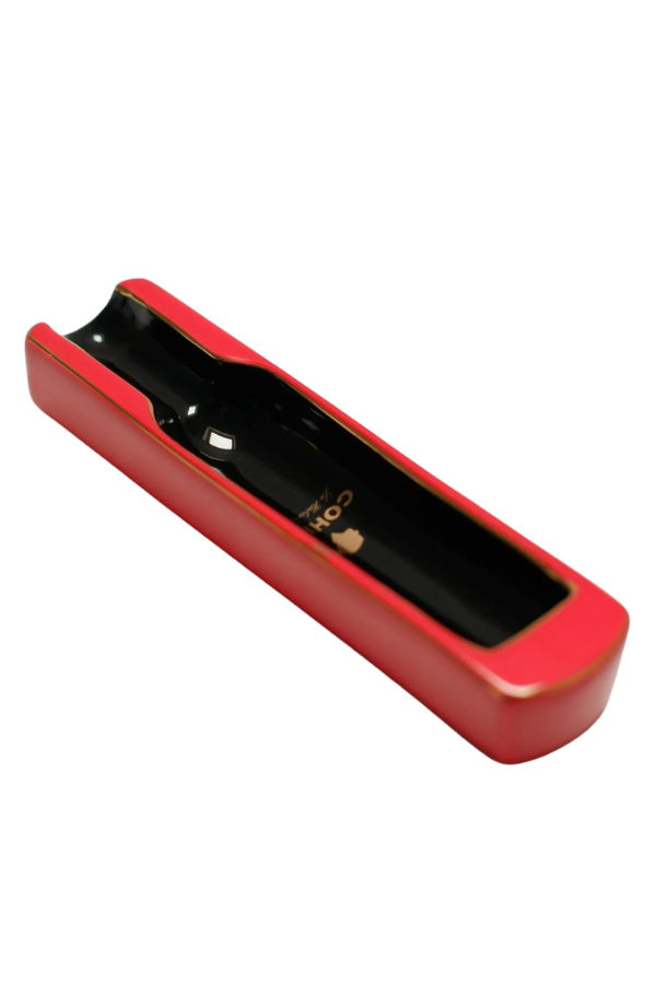 Cohiba Siyah Kırmızı Tekli Porselen Puro Küllüğü - TR9707
