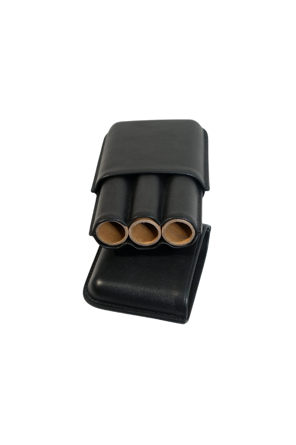 Cohiba Siyah Üçlü Deri Puro Kılıfı