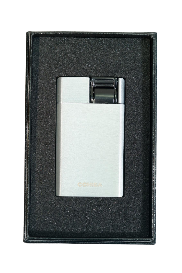 Cohiba Tek Torch Perde Alev Gümüş Metal Puro Çakmağı