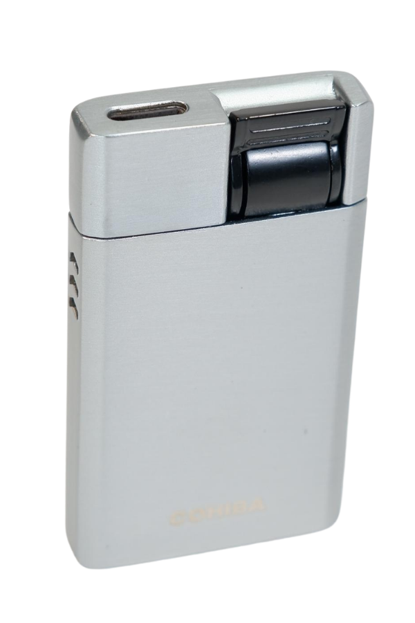 Cohiba Tek Torch Perde Alev Gümüş Metal Puro Çakmağı