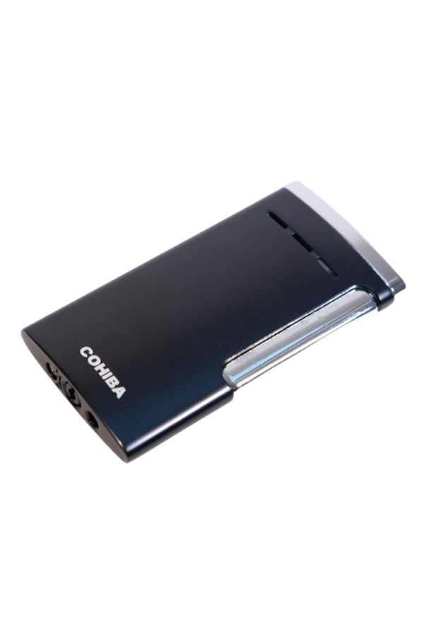 Cohiba Tek Torch Perde Alev Slim 7 Dizayn Siyah Metal Puro Çakmağı
