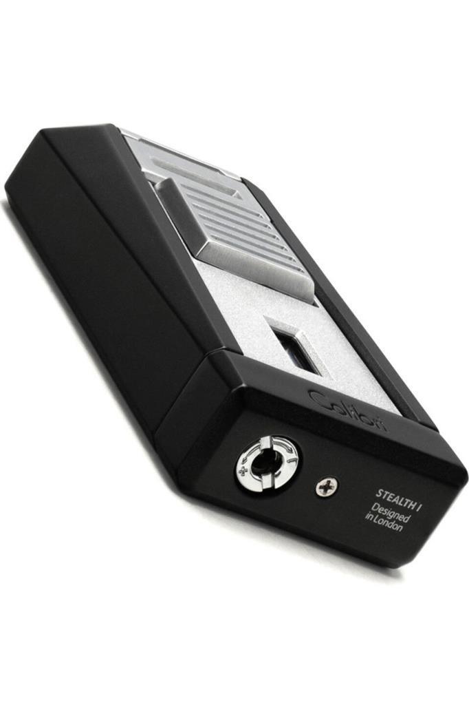 Colibri Stealth Tek Torch Pürmüz 1 Siyah-Gümüş Puro Çakmağı