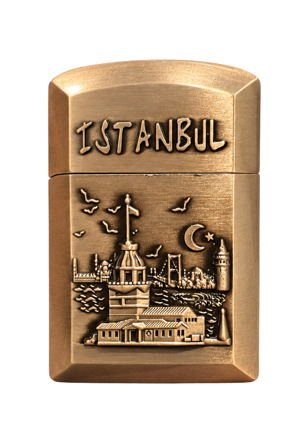 Hunter Soft Flame İstanbul Kız Kulesi Design Bronz Çakmak ACK021