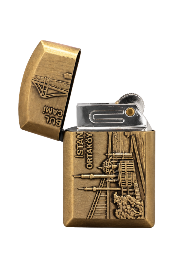 Hunter Soft Flame İstanbul Ortaköy Design Gold Çakmak ACK028
