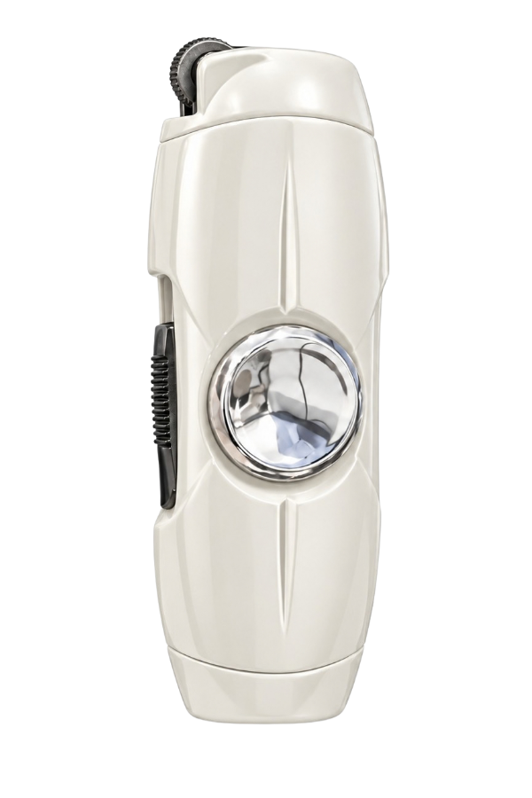 Hunter Tek Torch Pürmüz Beyaz Slim Metal Puro Çakmağı & Stres Çarkı ACK078