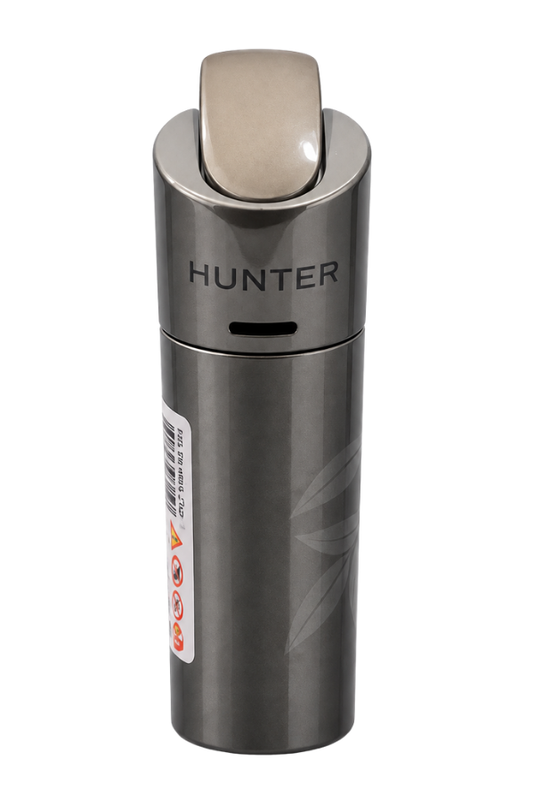 Hunter Tek Torch Pürmüz Gunmetal Yaprak Desenli Metal Puro Çakmağı ACK062