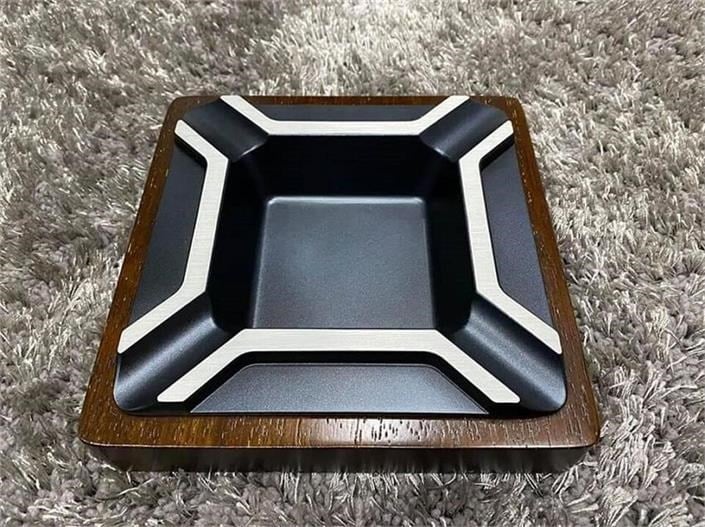 Lubinski Ahşap Metal Puro Küllüğü Silver 4lü LB-873