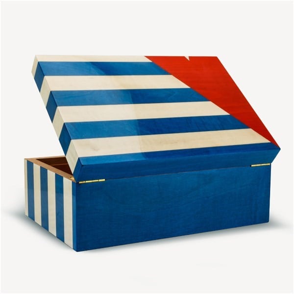 Lubinski Cedar Puro Kutusu Humidor Cuba Flag 50s LB-023