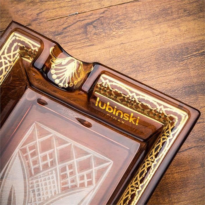 Lubinski Elegant Wings İkili Dikdörtgen Puro Küllüğü Kahve LB-874