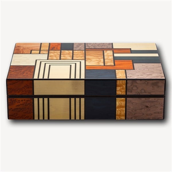 Lubinski İspanyol Sedir Puro Kutusu Humidor Abstract 30s LB-002