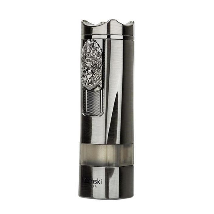 Lubinski Lion Sehpalı Delicili Tek Torch Puro Çakmağı Gunmetal LB-101