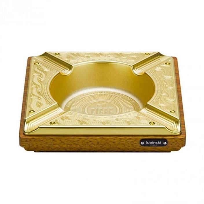 Lubinski Metal Ahşap Puro Küllüğü Gold 4lü LB-872