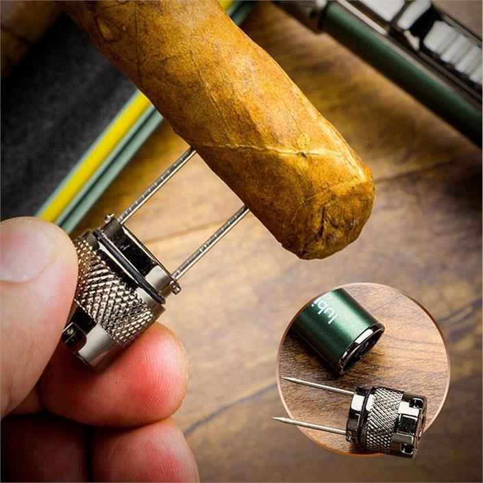 Lubinski Yeni Seri Cuban Design Üçlü Puro Seti Çakmak+Kesici+Küllük LB-727