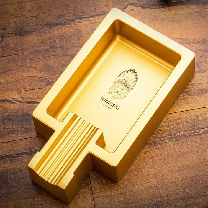 Lubinski Yeni Seri Metal Kare Tekli Puro Küllüğü - Gold LB-822