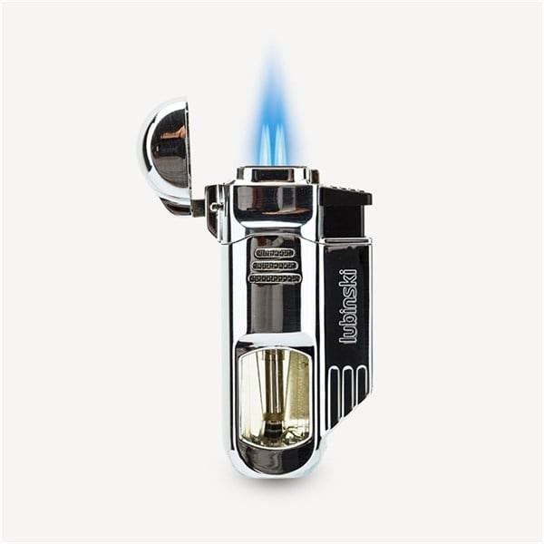 Lubinski Yeni Stil Delicili Dört Torch Puro Çakmağı Silver LB-107