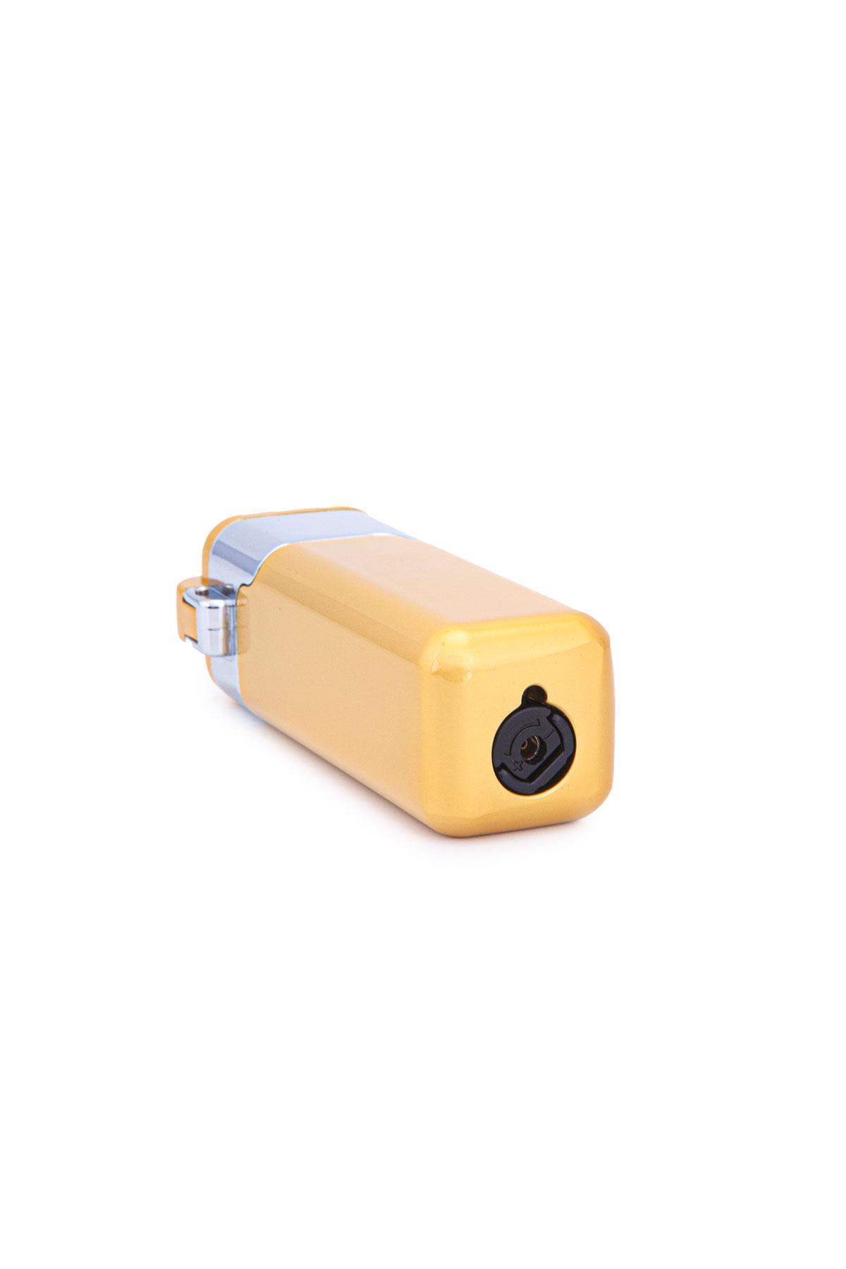 Parmida 4 Torch Sarı-Gümüş Metal Puro Çakmağı