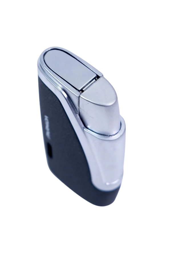 Parmida Çift Torch Pürmüz Siyah - Gümüş Metal Puro Çakmağı