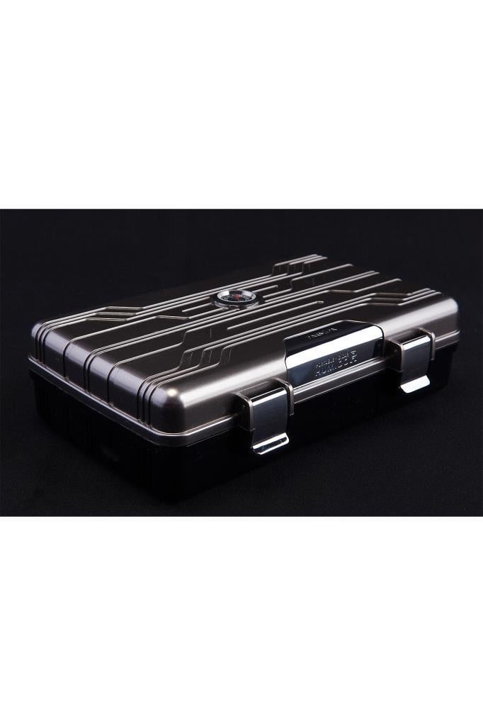 Parmida Gümüş Seyahat Tipi Humidor Puro Kutusu