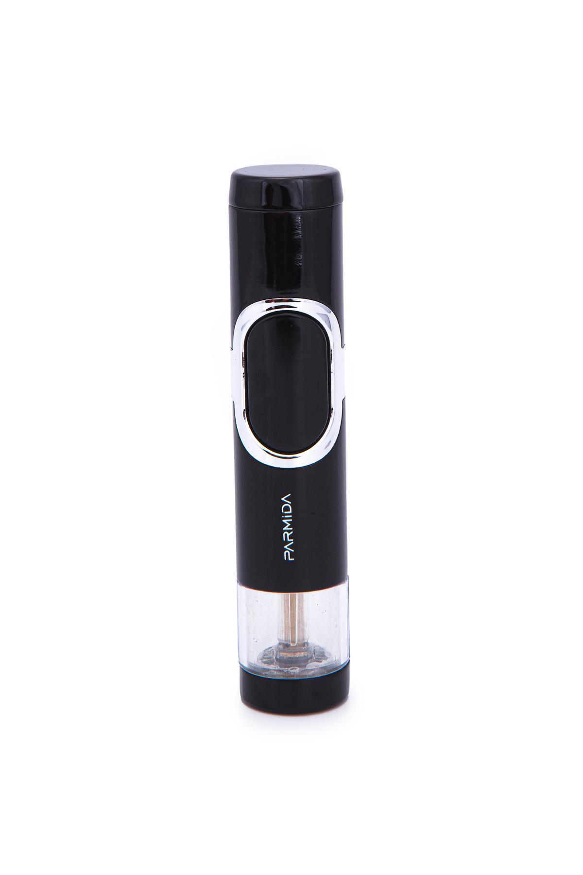 Parmida Tek Torch Pürmüz Gümüş Metal Puro Çakmağı