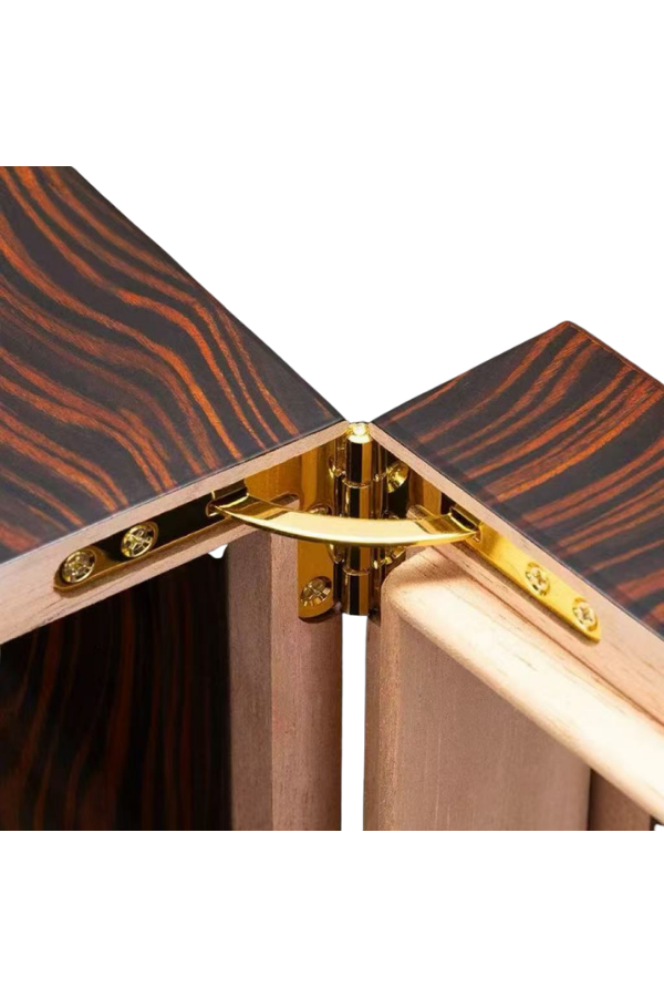 PremiumQuality Arica 3 Çekmeceli Kahverengi Sedir Humidor Puro Kutusu