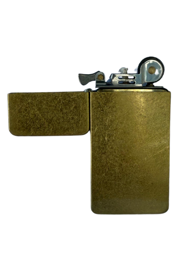 PremiumQuality Fırçalı Bronz Metal Benzinli Çakmak