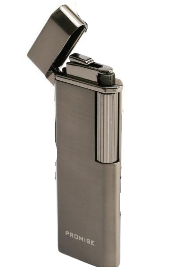 Promise Twiggy Fırçalı Gold Metal Soft Flame Çakmak