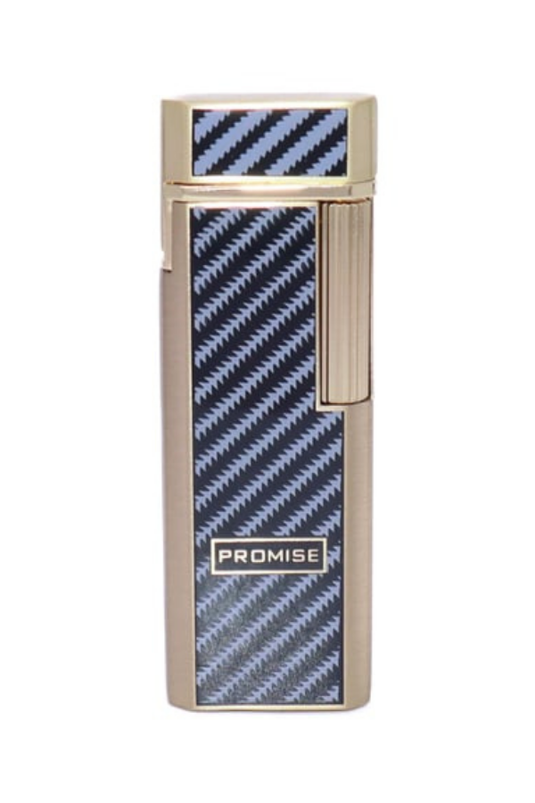 Promise Twiggy Gold Siyah İşlemeli Metal Soft Flame Çakmak