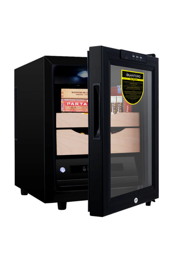Quantoro QCC-43 Elektronik Nemlendirme & Soğutmalı Siyah Puro Dolabı - QTR-006