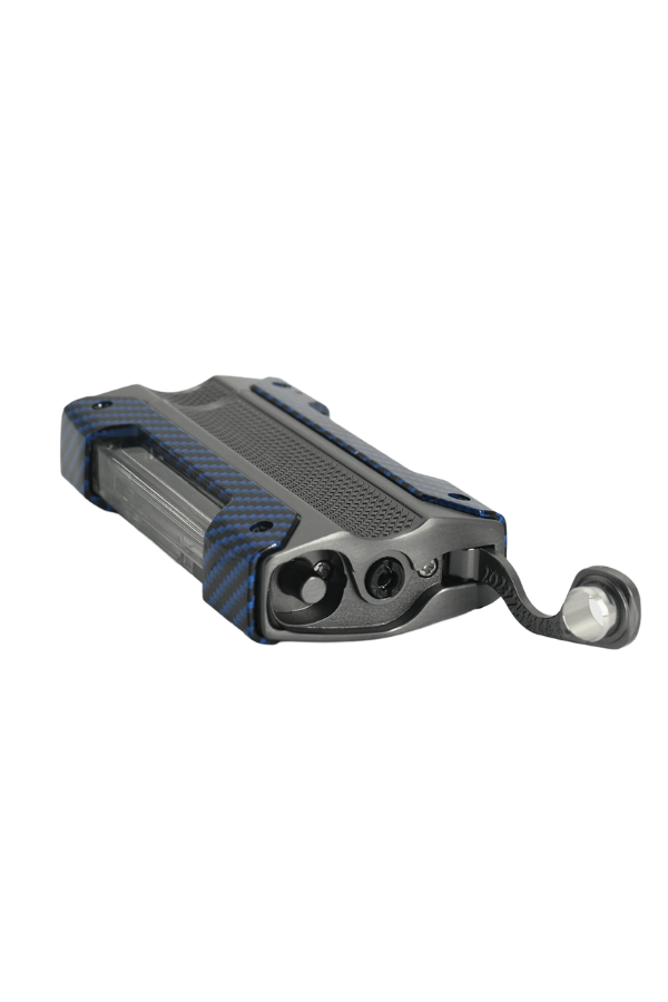 Quantoro Tek Torch Pürmüz Gunmetal Mavi-Karbon Metal Puro Çakmağı