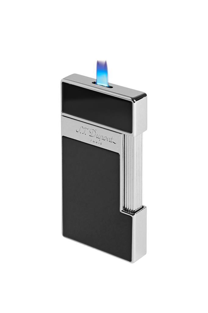 S.T. Dupont Slimmy Chrome Shiny Black Lacquer Puro Çakmağı 28001 - TR6385