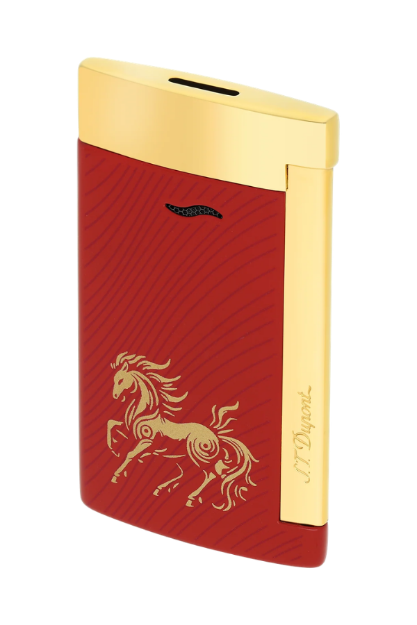 S.T. Dupont Horse Series Slim 7 Kırmızı Gold Puro Çakmağı 27080
