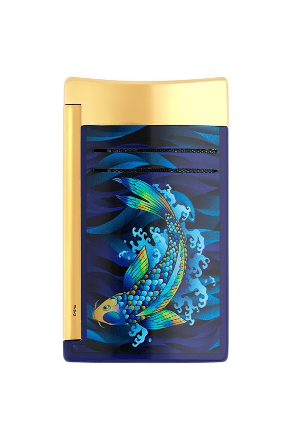 S.T. Dupont Maxijet Koifish Gold-Lacivert Puro Çakmağı 20397 - TR7388