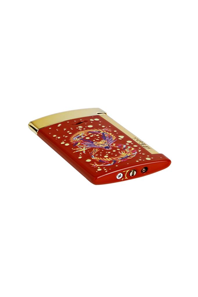 S.T. Dupont Slim 7 Burgundy Dragon Gold Puro Çakmağı 27776 - TR6660