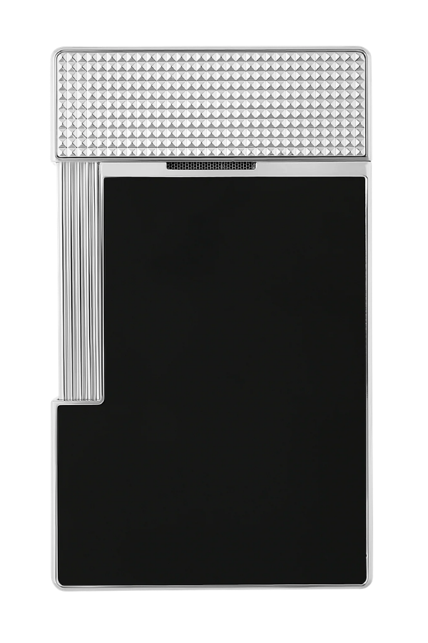 S.T. Dupont Siyah Gümüş Tek Torch & Soft Flame Masa Tipi Puro Çakmağı T20101
