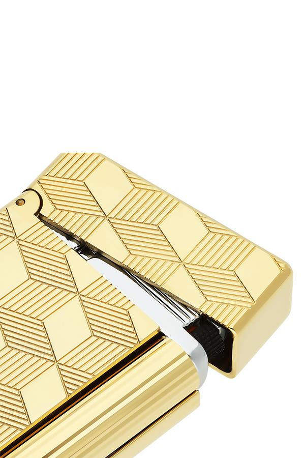 S.T. Dupont Initial Guilloche Gold Düz İşlemeli Puro Çakmağı 20841