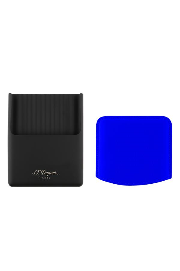 S.T. Dupont Neon Mavi-Siyah Deri Cigarillo Kılıfı 183116 - TR7480